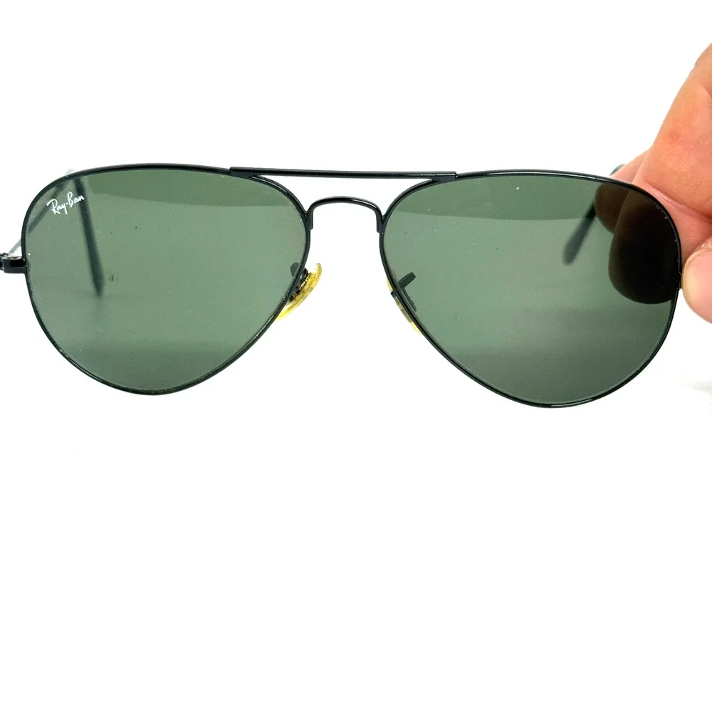 Ray-Ban Aviator Sunglasses‎ RB 3025 L2823 Black Green Glass 58-14 H18439